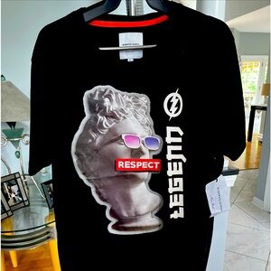 Respect Legend DAVID Black Graphic Tee